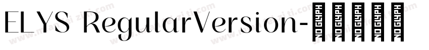 ELYS RegularVersion字体转换